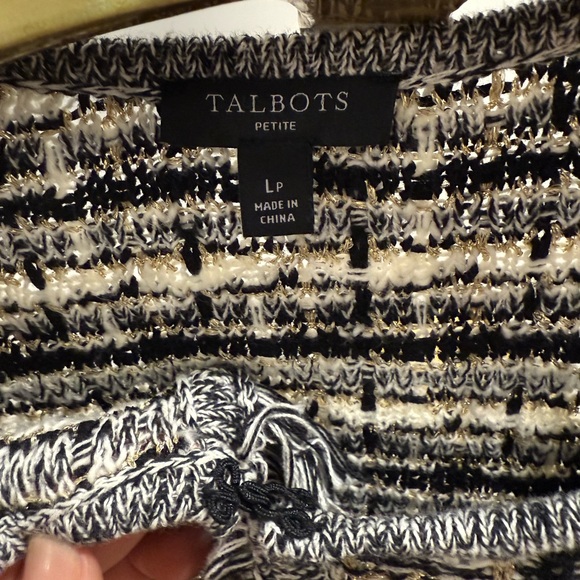 NWOT Talbots L petite tweed sweater - Picture 2 of 4